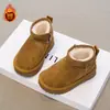 Zapatos de Algodón Suave para Niñas Estilo Retro 2026 Otoño/Invierno Moda Infantil Nueva Versátiles Cálidos con Pelo Estilo Coreano Zapatos de Invierno