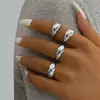 Pulsera Anillo Brillante Exagerada Transfronteriza Nueva Europea y Americana para Mujer Diseño Personalizado Juego de Anillos Abiertos Geométricos