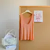 Top sin mangas de color liso con espalda descubierta, estilo coreano, casual y chic sin esfuerzo, buen ajuste, adecuado para usar en capas o solo, top casual para mujer