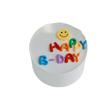Adornos de Letras Inglesas Popular en Internet ins Pegamento Suave Colorido happybirthday Adornos de Velas Decoración de Postre para Pastel