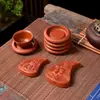 Posavasos de Arena Púrpura Personalizado Hecho a Mano Pura Base de Taza de Té Creativa Accesorios de Té Kung Fu Alrededor del Té