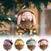 Adornos de Bellota de Animales del Bosque Fantástico Decoraciones de Animales de Piña Decoraciones Acrílicas para Colgar en Casa Decoraciones para Árbol de Navidad