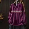 Suéter de Punto Jacquard Redondo Estilo Étnico Retro Otoño 2026 para Mujer, Corte Holgado, Suéter Pulóver Versátil de Mezcla de Algodón MHT