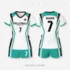 Conjunto de Uniforme de Vôlei, Camisa de Vôlei Feminina com Design Estampado, Traje Esportivo Respirável de Secagem Rápida, Uniforme de Vôlei Estampado Digital em Corpo Inteiro