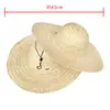 Sombrero de Paja para Protección Solar al Aire Libre con Ala Grande y Amplia Circunferencia de Cabeza, Adecuado para Pesca y Actividades en el Campo, Puede Ser Impreso con un Logotipo, Hecho de Paja de Trigo