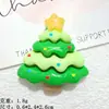 Serie Navideña Brillante Muñeco de Nieve Accesorios de Resina Pegamento Crema Kit de Materiales para Decoración de Funda de Teléfono Pin de Pelo Árbol de Navidad DIY