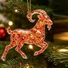 Pingente de Carneiro do Zodíaco Acrílico Plano Exclusivo Transfronteiriço Decoração de Árvore de Natal Desenho Animado Decoração de Cena de Festa Festival