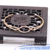 Jóias DIY cocar retenção de cor banho de cobre 24k ouro real camada dupla vento minimax geométrico cabeça redonda pulseira acessórios de pulseira B452