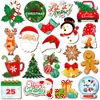 Imán de Refrigerador de Muñeco de Nieve Navideño Más Popular de Amazon Decoración de Pegatina Magnética para Refrigerador de Invierno con Papá Noel y Copo de Nieve