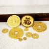 Monedas pequeñas de cobre a granel de plástico chapado en oro, accesorios decorativos festivos para el Festival de Primavera, Festival de Año Nuevo