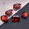 5A romã vermelho gordo retangular zircão 4*6-8*10mm gordo retangular carro flor travesseiro em forma de fundo pontiagudo sintético gema