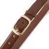 Cinturón de cuero para mujer con hebilla de pasador, moderno y versátil, estilo coreano, adecuado para jeans, corte holgado, decorativo, casual, moderno, cinturón de alta gama