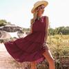 Estación Independiente de Aliexpress Nuevo Producto Verano 2024 Ropa Europea y Americana de Color Sólido Chaleco sin Mangas Vestido en Capas