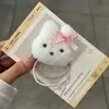 Coelhinho de Pelúcia Fofo, Scrunchie Doce com Laço, Acessórios de Cabelo de Desenho Animado, Tiara, Lenço, Nuca, Menina, Outono e Inverno