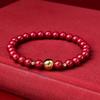 Pulsera de Pulsera de Transferencia del Año Nuevo Zodiacal de la Serpiente Arena Dorada Púrpura Cinabrio Doce Animales Zodiacales para Mujer
