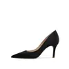 Sapatos de Salto Fino e Alto para Mulheres 2025 Primavera Novos Versáteis Profissionais para Trabalho Bico Fino Rasos Sapatilhas Femininas de Seda e Cetim