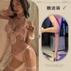 Conjunto de Lencería Sexy Amor Insomne Caliente Tres Puntos Pluma Lindo Lazo Espalda Descubierta Entrepierna Abierta Tentación Coqueteo Uniforme