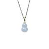 Colgante de calabaza de plata s925 para mujer, collar con incrustaciones de jade hetiano, colgante de cadena de clavícula de jade blanco, estilo étnico, elegante, pequeño