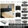 Cama de cuero minimalista italiana cama de cuero minimalista moderna cama de cuero de lujo ligero cama de cuero con capitoné de botones negros cama suave acolchada cuadrada cama de arte en cuero