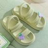Sandalias Romanas 2025 de Suela Gruesa Antideslizantes Antiolor Transpirables de Verano para Uso Dual en Casa y al Aire Libre para Mujer