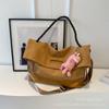 Bolso grande de lona cosida para axila de gran capacidad para mujer 2023 nueva moda casual bolso de hombro bolso mensajero de gran capacidad