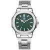 Relógio Quadrado Masculino Modelo Novo Transfronteiriço com Calendário, Pulseira de Aço, Relógio de Quartzo, Relógio Esportivo, Atacado do Fabricante, em Estoque