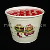 Balde Desechable para Pollo Frito de 120 oz Venta Directa de Fábrica Mismo Estilo que KFC Doble Recubrimiento Empaque para Llevar Cubo de Papel para Snacks con Asa