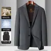 Traje de Lana de Gama Alta con Forro de Lana de Doble Cara para Hombre 25 Primavera, Otoño e Invierno Traje Casual de Negocios Chaqueta Abrigo de Lana