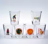 Taza de Vidrio de una Pieza de Buena Calidad Vaso de chupito Taza de Cerveza Taza de Café Logotipos Flor Horneada Hogar Mini