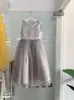 High-end Vestido Infantil Princesa Vestido Flor Menina Vestido de Noiva Fofo Estilo Ocidental Vestido Palco Performance Dress