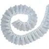 6cm de largura branco arroz dupla camada chiffon contas para unhas renda renda plissada cem acessórios renda saia de vestido de bebê boca estilo Lolita