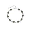 Yuebao Joias Prata Esterlina S925 Jaspe Hetian Retrô Novo Chinês Fulu Cabacinha Pulseira Estilo Nacional Pulseira Elegante