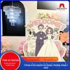 Placa de Engajamento Kt Casamento Layout de Casamento Decoração Desenho Animado Humanoide Pintado à Mão Placa de Boas-Vindas Placa Guia Personalizada Placa
