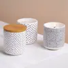 Procesamiento Personalizado Tarro Cerámico con Tapa Contenedor Taza para Velas de Aromaterapia Cilindro Impresión Hogar Baño Fragancia Ligera Caja de Regalo Empaque