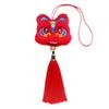 Pingente de borla de dança de leão de pelúcia estilo chinês para boneca pequena do zodíaco chinês para decoração de carro de boneca festiva de leão tigre feliz