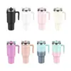Taza Térmica de Acero Inoxidable de 40 oz Seleccionada Cuidadosamente para Exportación, Alto Valor Estético, con Asa, Adecuada para Uso en Automóvil, Gran Capacidad, Botella de Agua Térmica en Stock