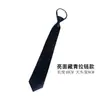 Estudiantes Hombres y Mujeres Rojo, Azul y Negro Monocromático Color Puro Profesional Trabajo Ropa Formal Atado a Mano Fácil de Tirar Corbata Perezosa Cremallera Casual