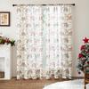 Exclusivo Transfronterizo Amazon Serigrafía Navideña Cortina de Nieve Navideña Mosquitero Ventana Pantalla para Ventana Sala de Estar Dormitorio Barra para Mosquitero de Ventana