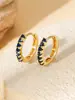 Yiwu Pequeños Artículos Pendientes de Cobre Incrustados con Circonita Moda Femenina Pendientes de Aro Clásicos con Circonita Pendientes Versátiles Personalizados