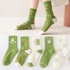 Calcetines de mujer, calcetines deportivos de dibujos animados para estudiantes, calcetines de primavera y verano, calcetines de algodón de comercio exterior transfronterizo, medias al por mayor
