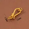 Accesorios Antiguos Vietnamitas de Oro de Arena Alta Retención de Color Cuentas Espaciadoras Colgante de Zirconio Incrustado de Durazno Cadena de Extensión para Pulsera y Collar Joyería DIY