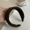 Nova Faixa de Cabeça de Tricô Outono e Inverno Estilo Coreano Estilo Ins Faixa de Cabeça Alta para Crânio Borda Larga Versátil Acessórios de Cabelo de Lã