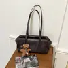 Bolsa Tote Boston Retro de Grande Capacidade Bolsa Almofada Casual de Alto Padrão Bolsa de Mão Versátil para o Dia a Dia Bolsa Grande de Ombro Único