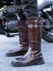 Botas de Inverno Novas e Altas Masculinas Estilo Britânico Dr. Botas Martens Masculinas Botas de Cano Alto de Couro Genuíno Botas de Couro Botas de Equitação