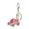 Chaveiro de Carro Fusca Feminino Fofo Pingente de Bolsa com Strass Chaveiro de Metal Criativo Presentes de Comércio Exterior Venda por Atacado