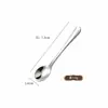 Colher Redonda Pequena de Aço Inoxidável 304 7,5cm Colher de Tempero Colher de Café Ninho de Pássaro Sobremesa Sorvete