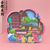 [Serie Hefei] Imán de Refrigerador de Madera de Tres Capas 3D Tendencia Nacional Souvenir de Turismo Cultural y Creativo Regalo