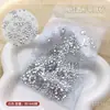 Pedras de strass redondas pequenas de fundo chato lote inteiro furadeiras super brilhantes para nail art furadeiras redondas furadeiras de água ultra brilhantes acessórios de diamante para nail art enfeites de nail art decorações de diamante