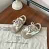Xadrez Sola Macia Velcro Sapatos Forrest Gump Infantis 2025 Outono Sapatos Esportivos Casuais para Meninos e Meninas, Crianças Pequenas e Médias