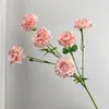 Flor Artificial de Crisantemo Simulada de 6 Cabezas Flor Artificial Flor de Seda Crisantemo Rueda Decoración de Boda Decoración del Hogar Flor Artificial de Rama Alta